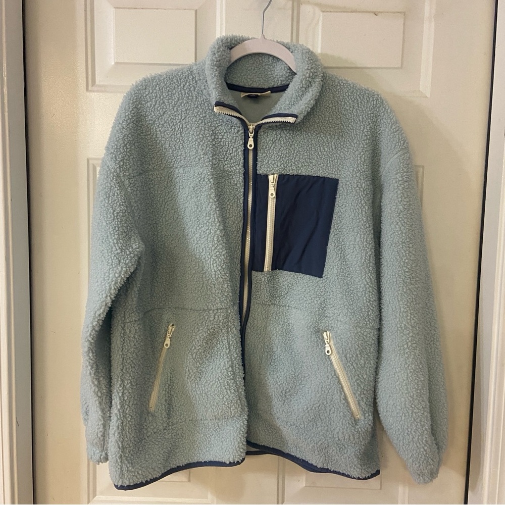 Universal Thread Zip Jacket Sherpa Lt Blue Size  Medium
